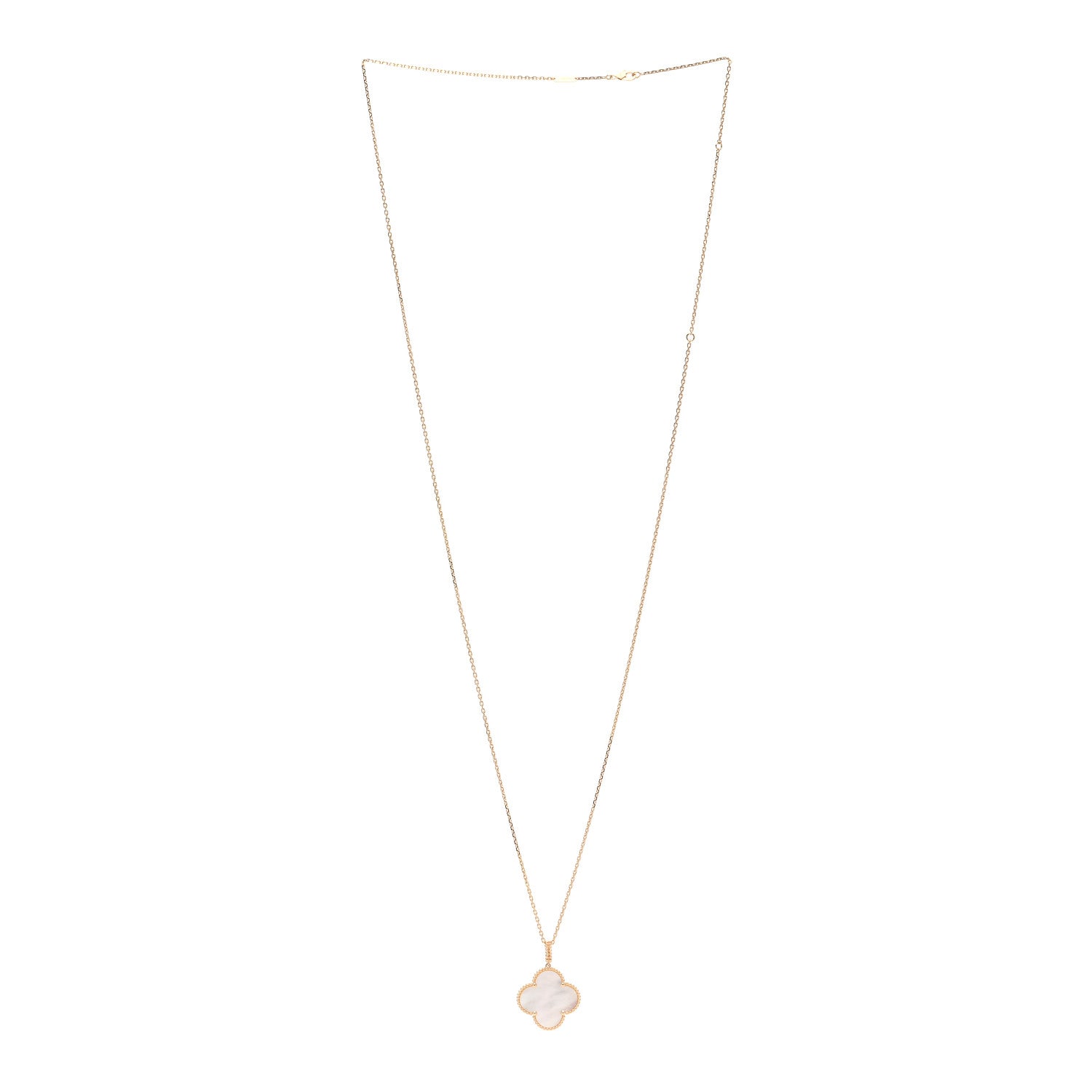 Van Cleef & Arpels 18K Yellow Gold Mother of Pearl Magic Alhambra Long Necklace 3 of 6