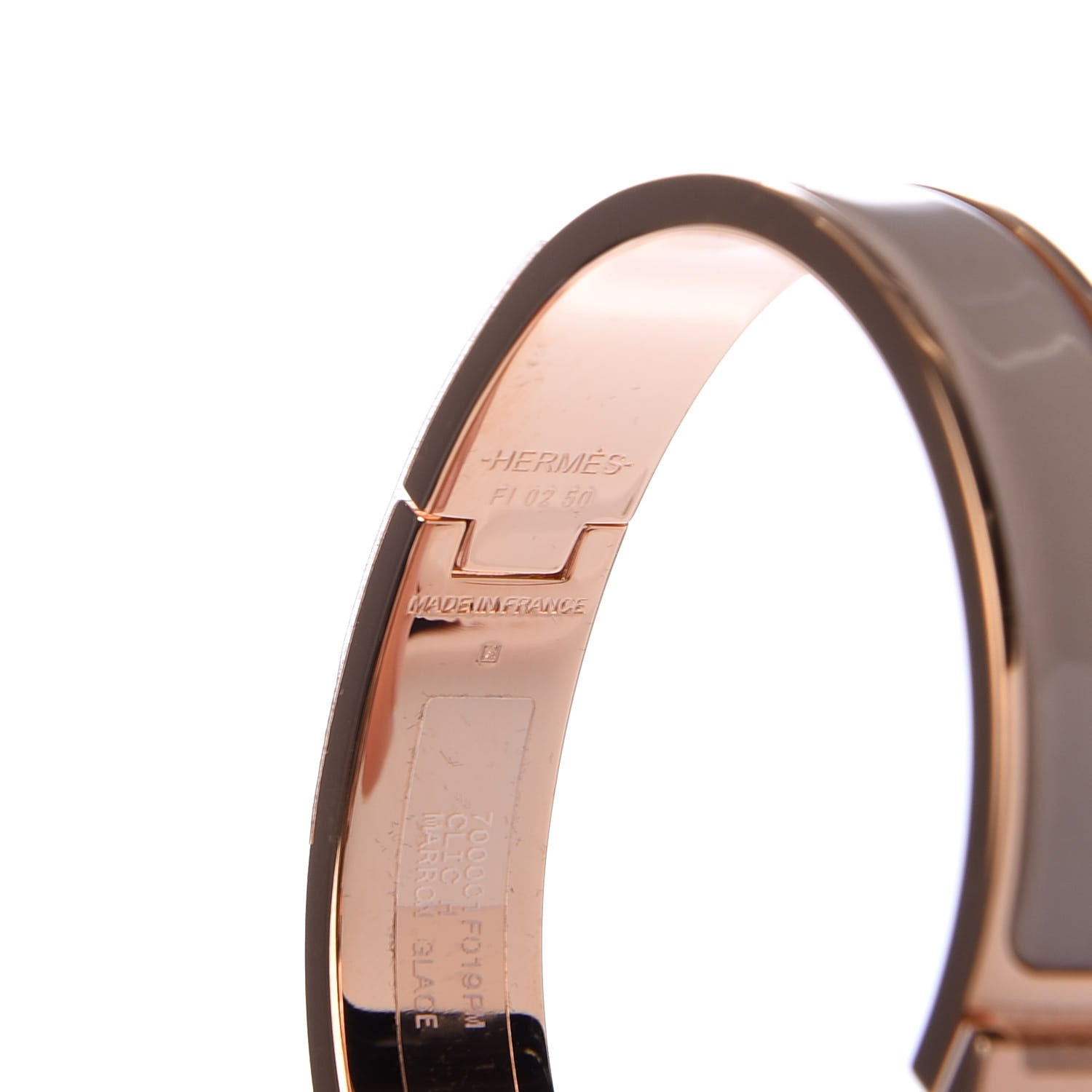 Hermes Enamel Narrow Clic Clac H Bracelet PM Marron Glace 3 of 4