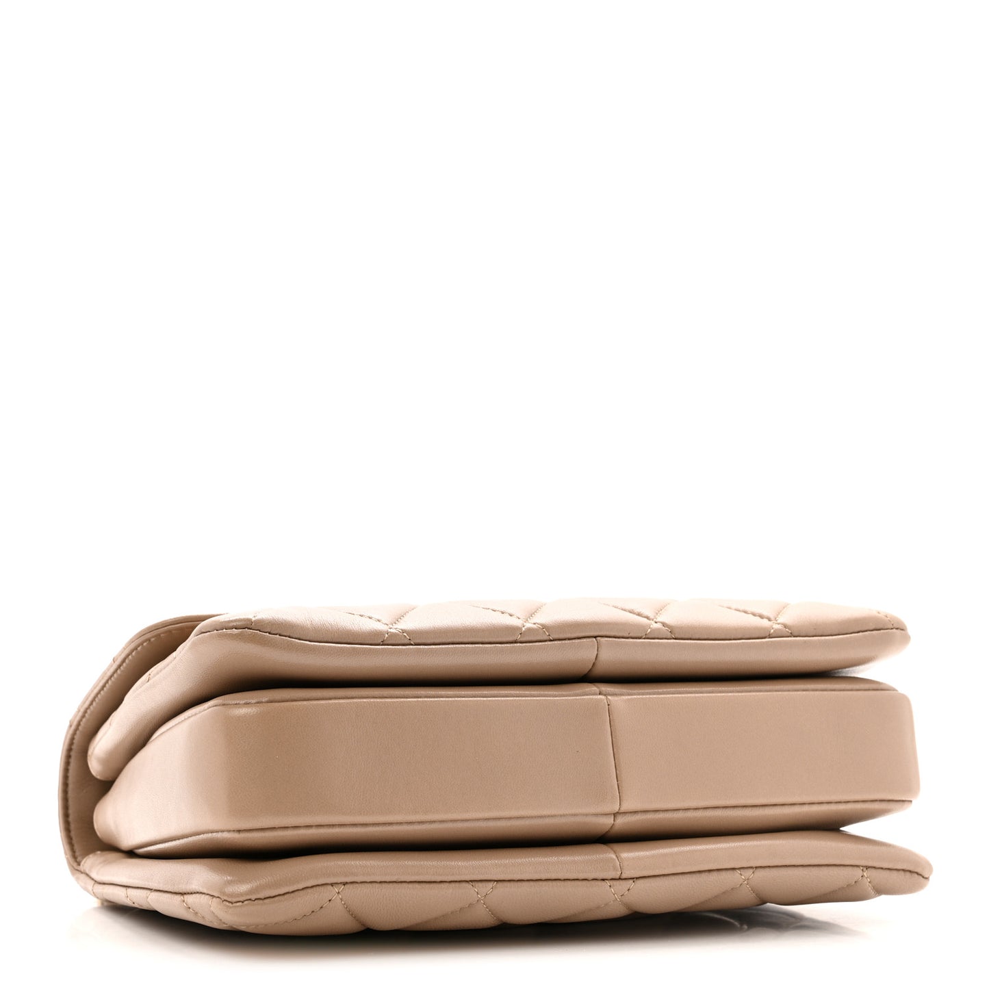 Lambskin Quilted Small Trendy CC Dual Handle Flap Bag Beige