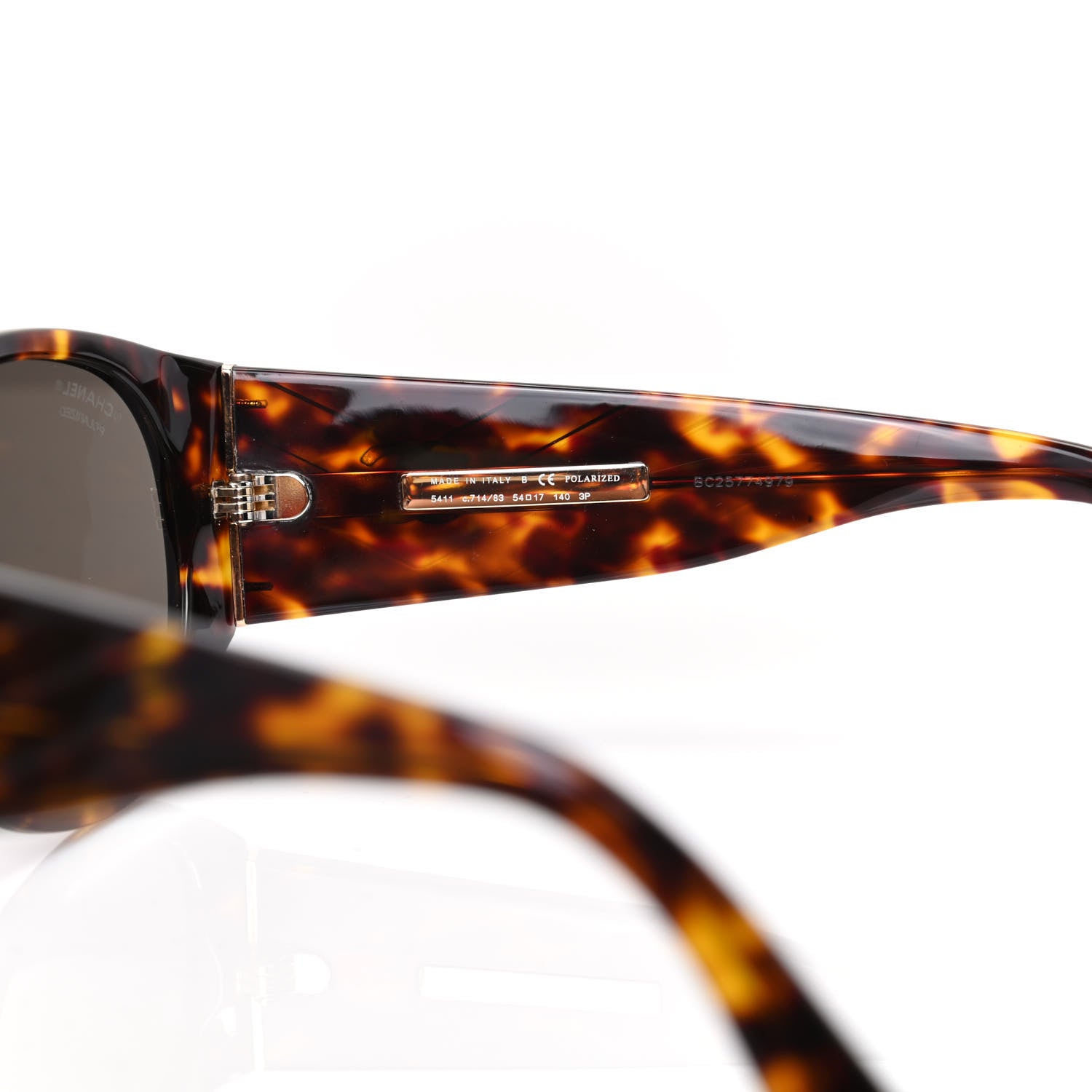 Chanel Acetate Polarized Oval Sunglasses 5411 Brown 6 of 8