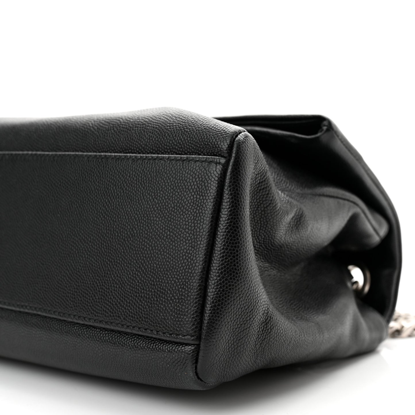 Grain De Poudre Medium West Hollywood Monogram Fold-Over Black
