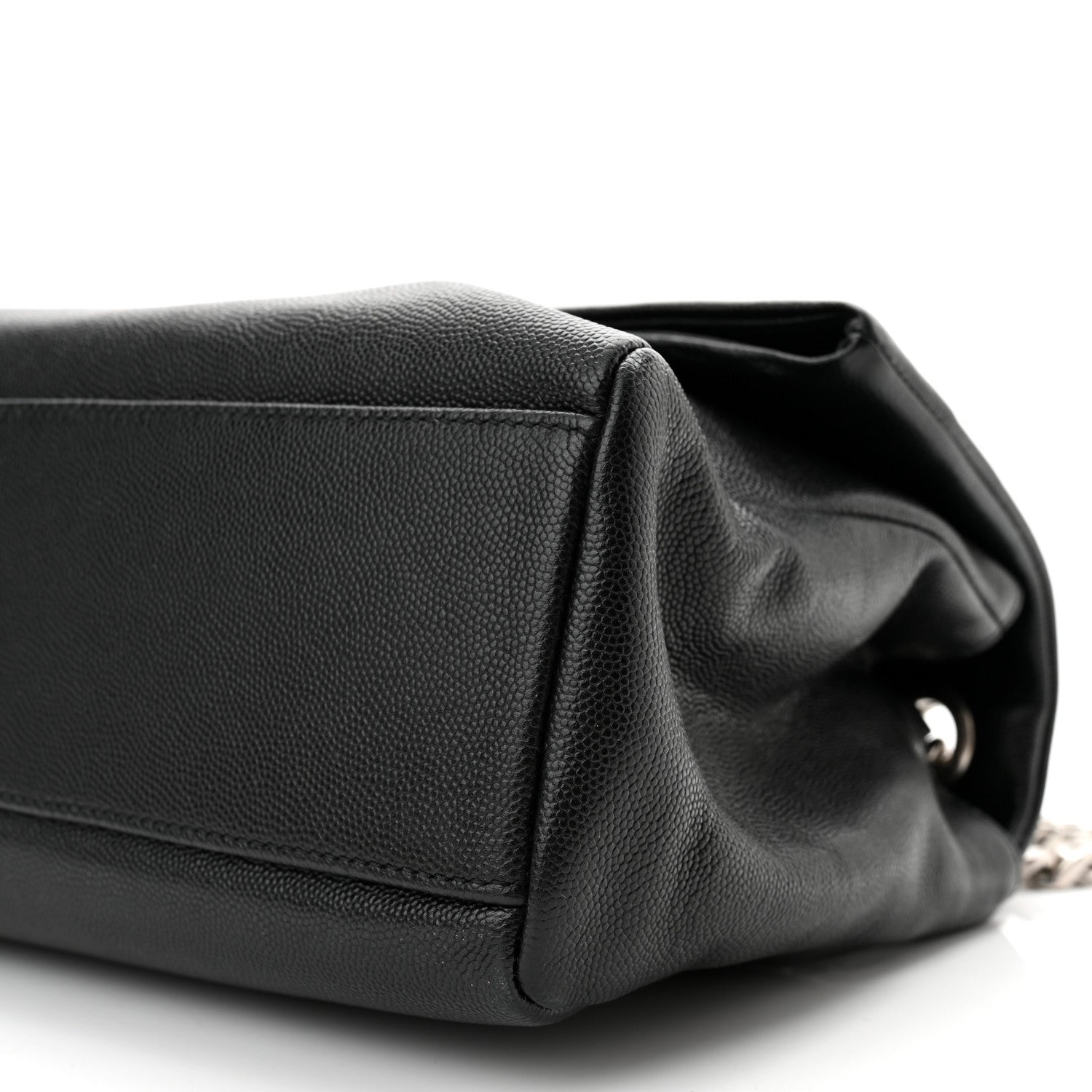 Saint Laurent Grain De Poudre Medium West Hollywood Monogram Fold-Over Black 10 of 10