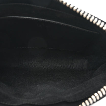 Gucci GG Supreme Monogram Web Small Flat Messenger Bag Black Grey 5 of 9