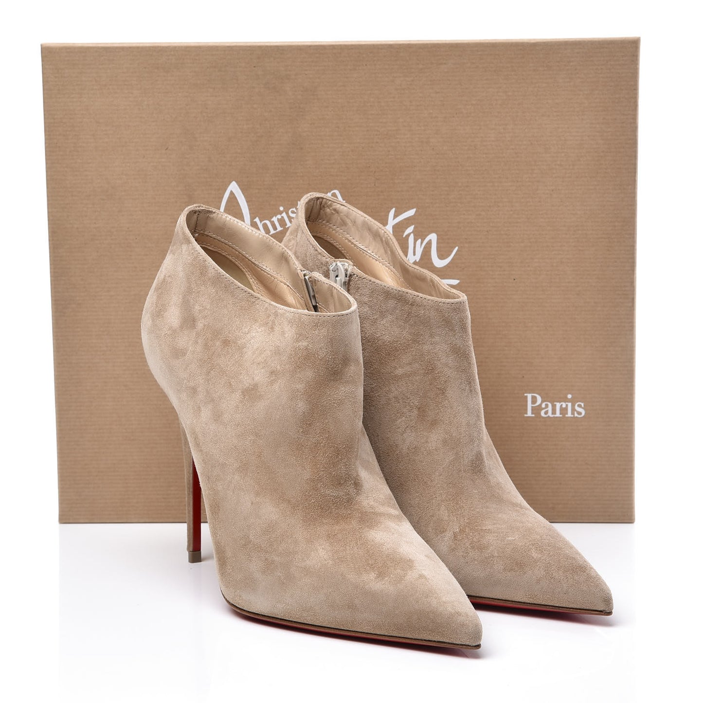 Veau Velours Gorgona 100 Ankle Boots 38 Beige