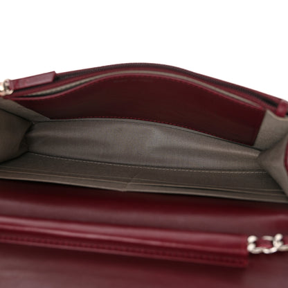 Chanel Patent Quilted Brilliant Wallet On Chain WOC Dark Burgundy 5 of 14