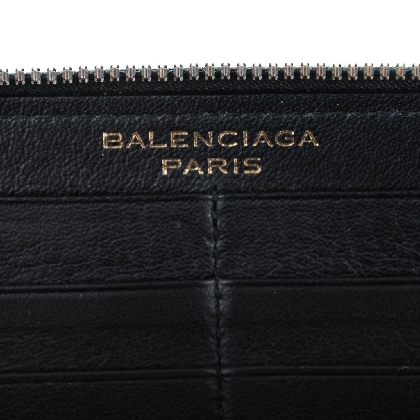 Calfskin Papier Continental Zip Around Wallet Black