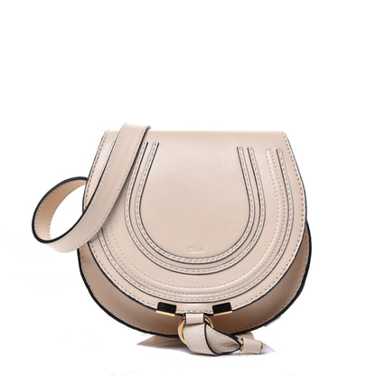 Chloe Shiny Calfskin Mini Marcie Round Crossbody Bag Blondie Beige 1 of 9