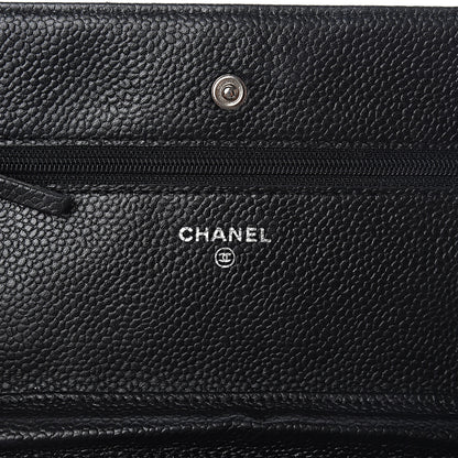 Chanel Caviar Quilted Wallet On Chain WOC Black 6 of 12