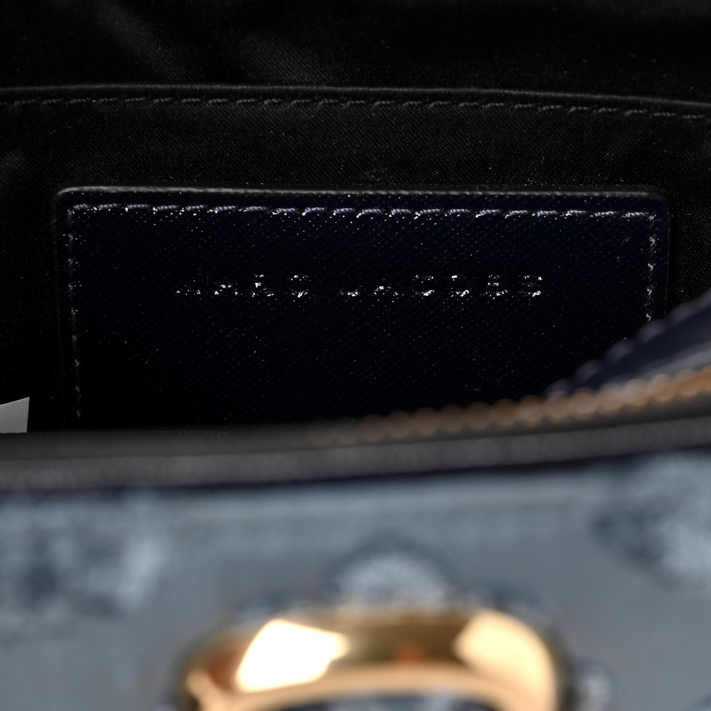 Damask Jacquard Small Snapshot Camera Bag Blue
