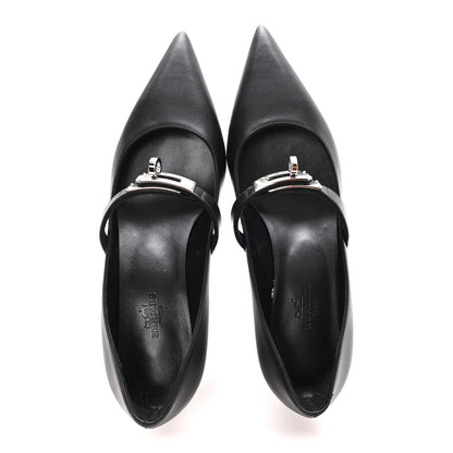 Hermes Calfskin Kiara 40 Pumps 35.5 Black 2 of 10
