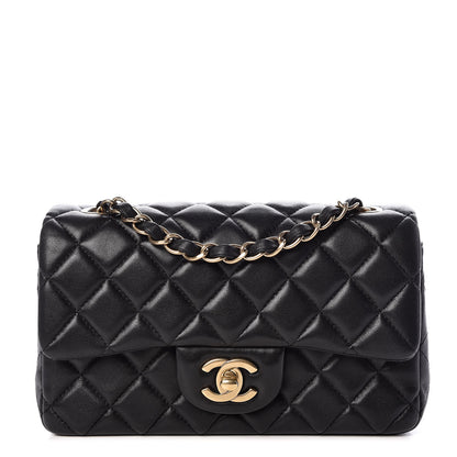Chanel Lambskin Quilted Mini Rectangular Flap Black 1 of 9