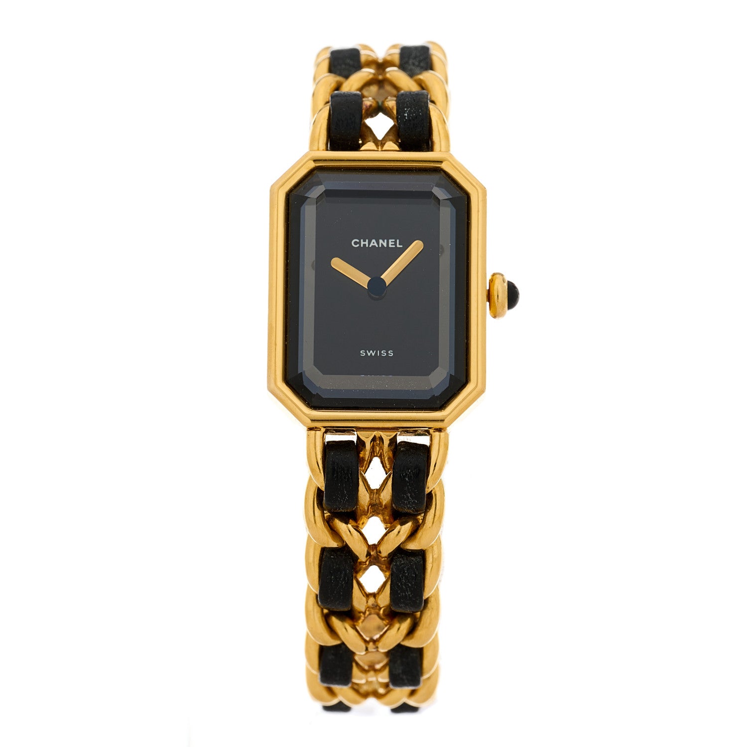 Chanel Stainless Steel Lambskin 20mm Chain Premiere Quartz Watch Gold M 1 of 4