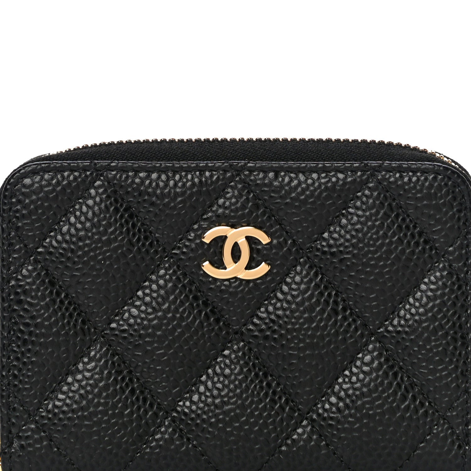 Chanel Caviar Quilted Zip Coin Purse Black 8 of 11