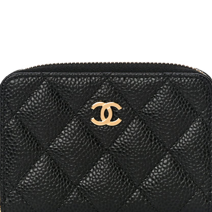 Chanel Caviar Quilted Zip Coin Purse Black 8 of 11