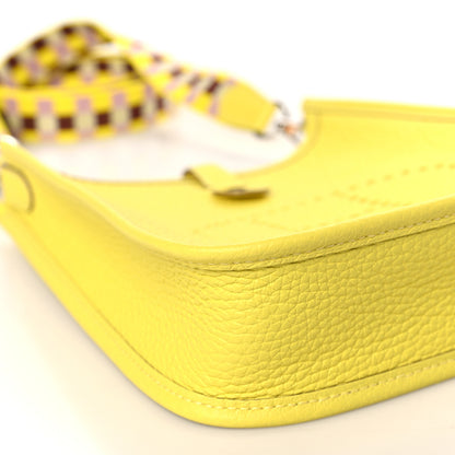 Hermes Taurillon Clemence Quadrille Evelyne TPM Lime Citron Rouge H Mauve Sylvestre 8 of 9