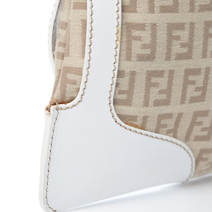 Fendi Zucchino Vitello Small Chef Pocket Shoulder Bag Beige White 9 of 13