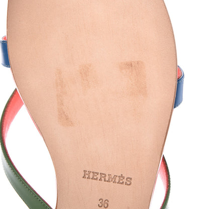 Hermes Nappa Calfskin Corfou Sandals 36 8 of 12