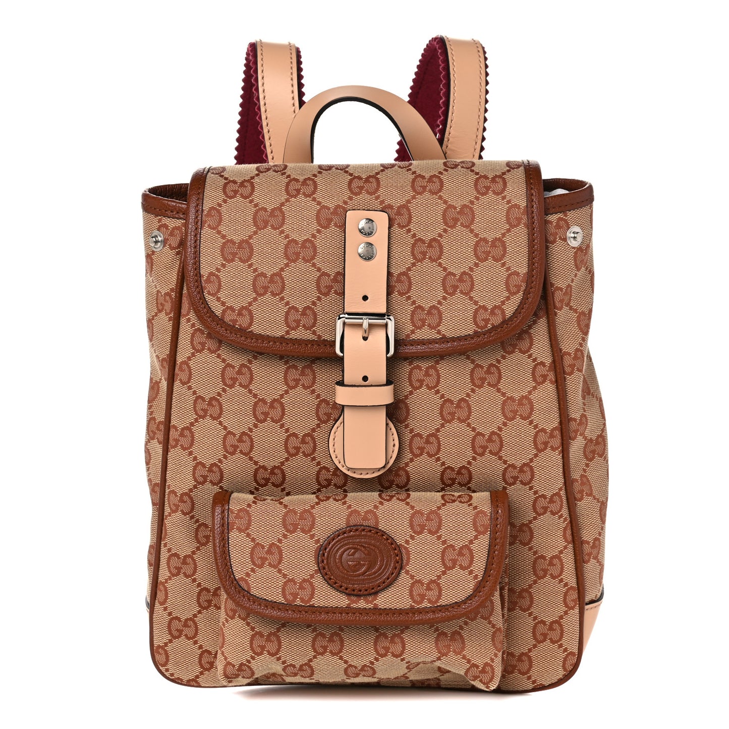 GG Monogram Children's GG Backpack Beige Ruggine Cuir