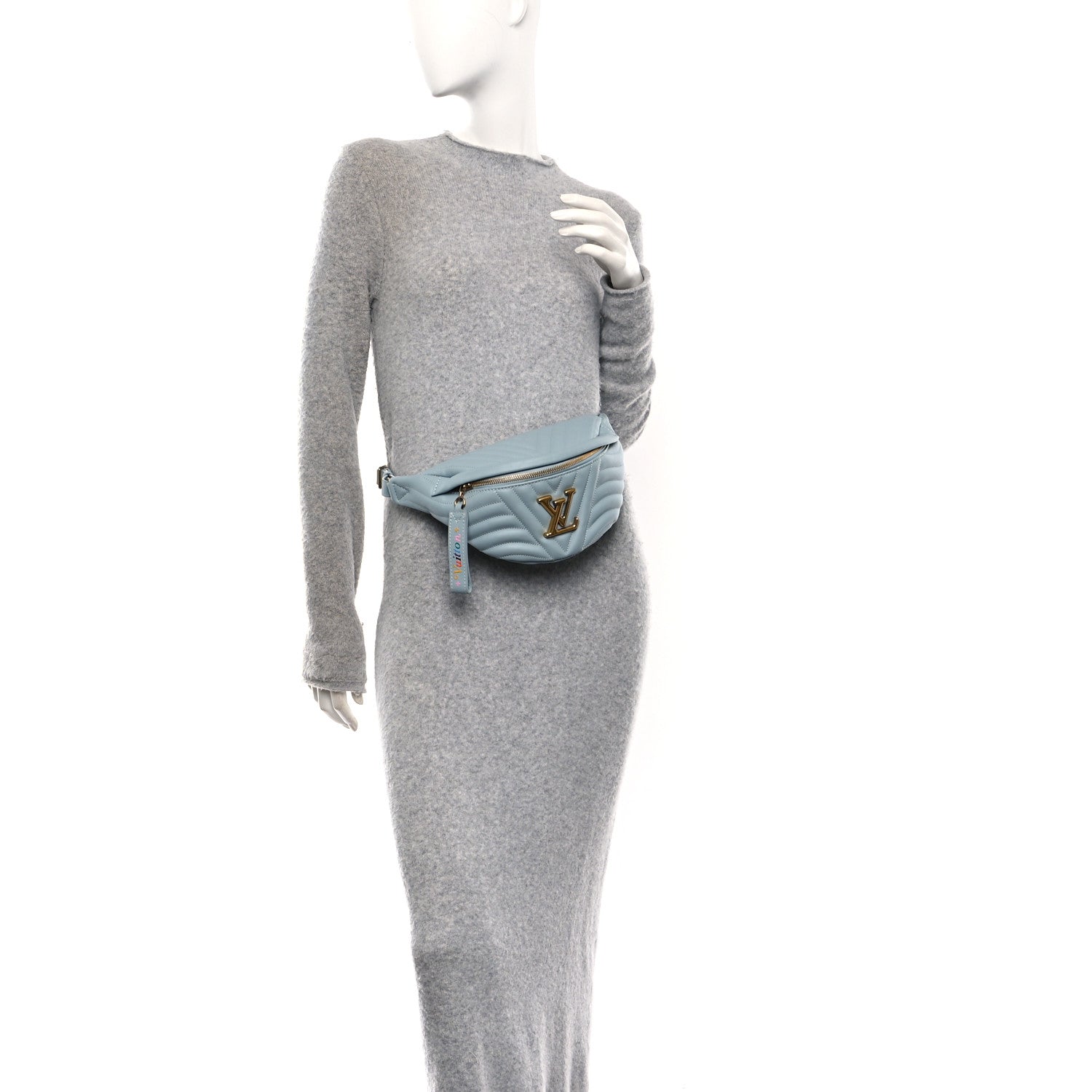 Louis Vuitton Calfskin New Wave Bumbag Porcelain Blue 2 of 9