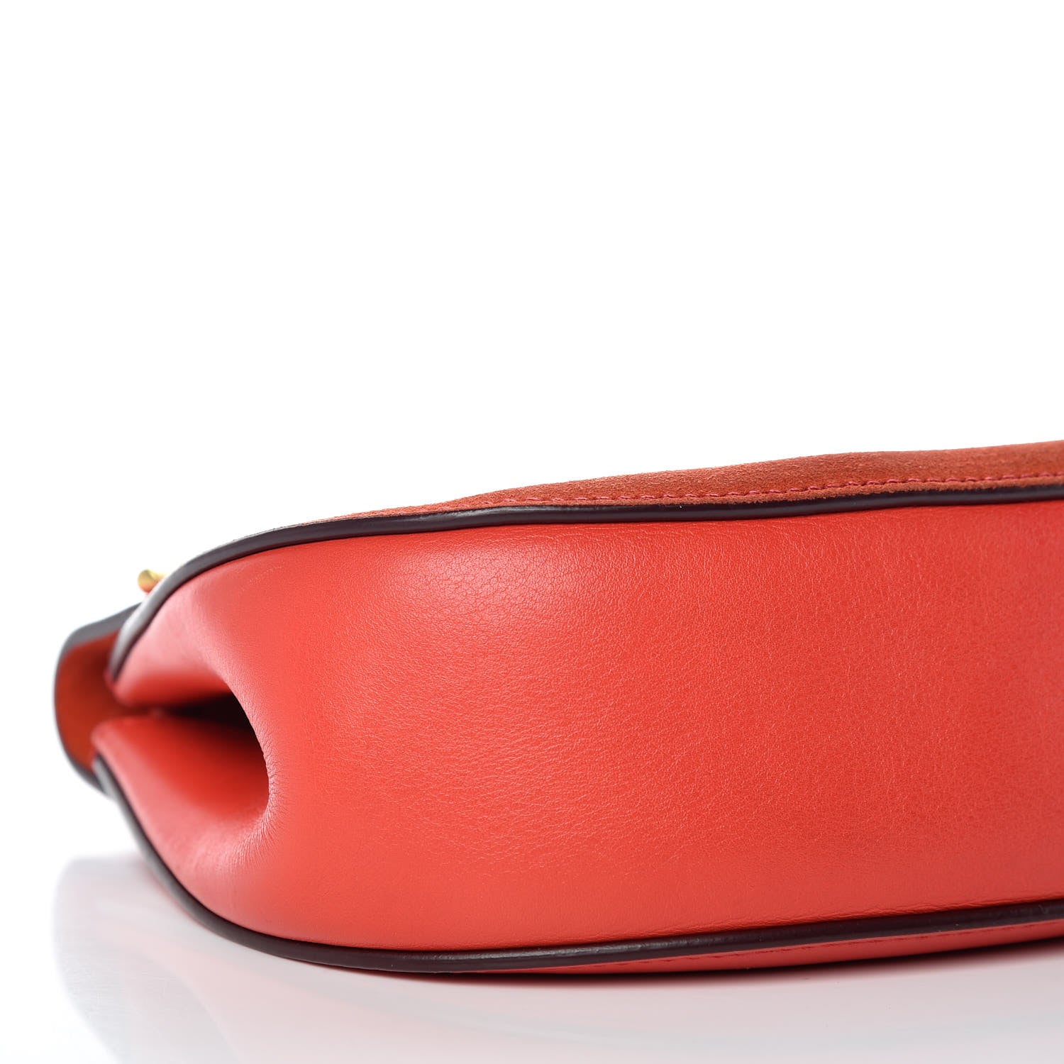 Chloe Lambskin Suede Calfskin Mini Drew Shoulder Bag Red 5 of 10