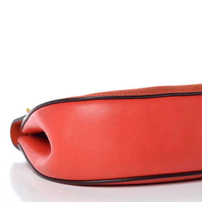 Chloe Lambskin Suede Calfskin Mini Drew Shoulder Bag Red 5 of 10