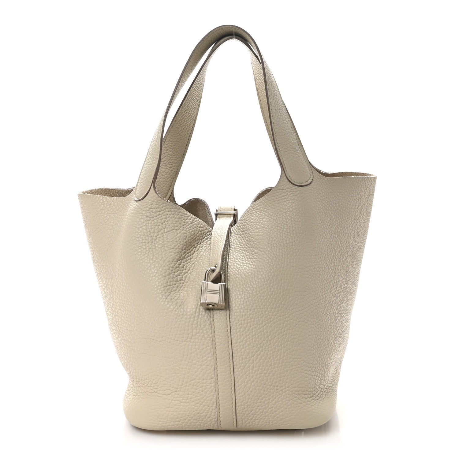 Hermes Taurillon Clemence Picotin Lock 22 MM Beton 1 of 12