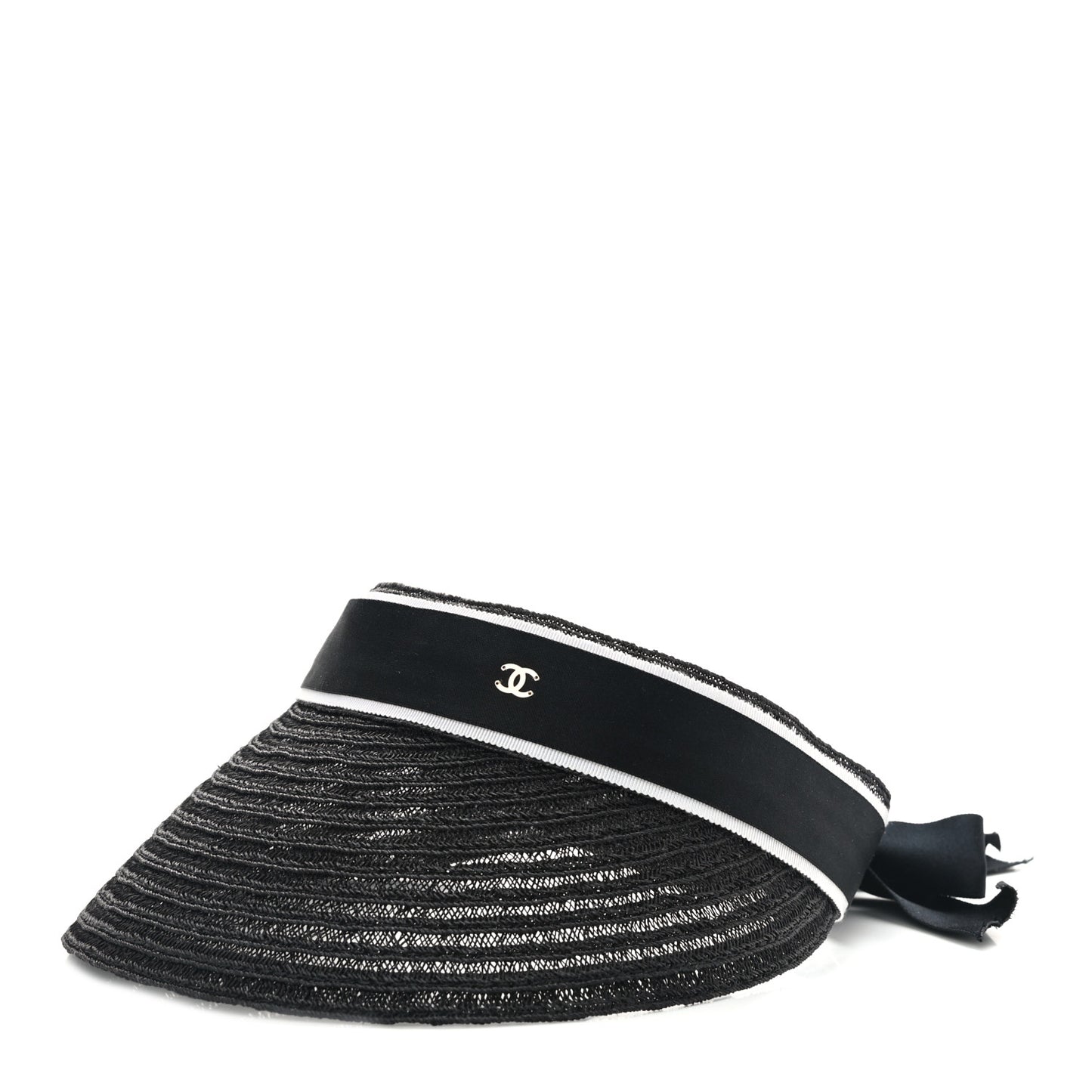 Abaca Cotton Ribbon Visor M Black