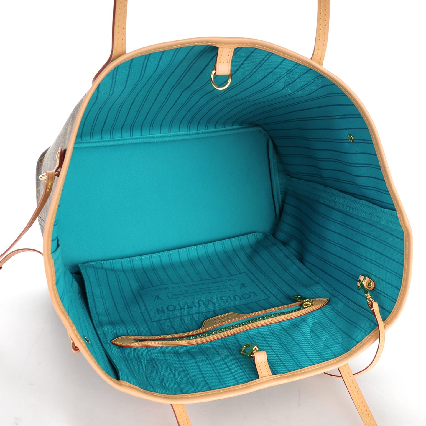 Monogram V Neverfull MM Turquoise