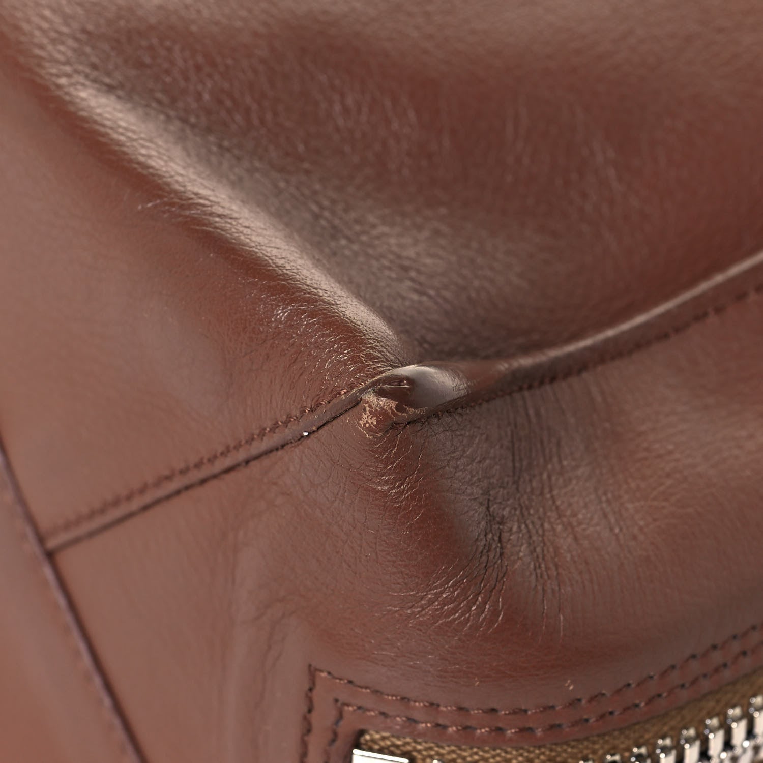 Balenciaga Supple Calfskin Papier Mini A4 Zip Around Tote Marron Tabacco 12 of 15
