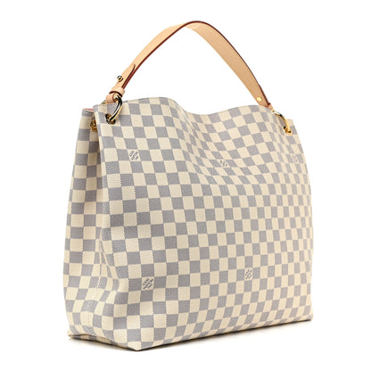 Louis Vuitton Damier Azur Graceful MM Rose Ballerine 3 of 10