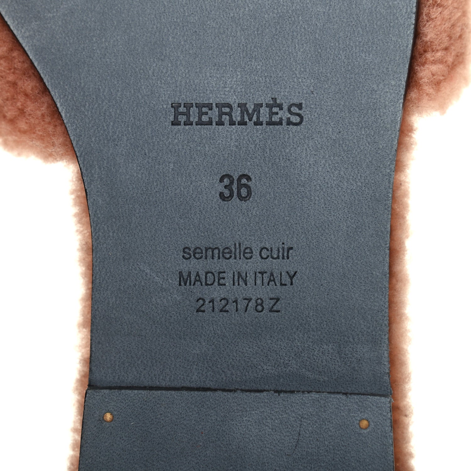 Hermes Woolskin Oran Sandals 36 Rose Aube 6 of 7