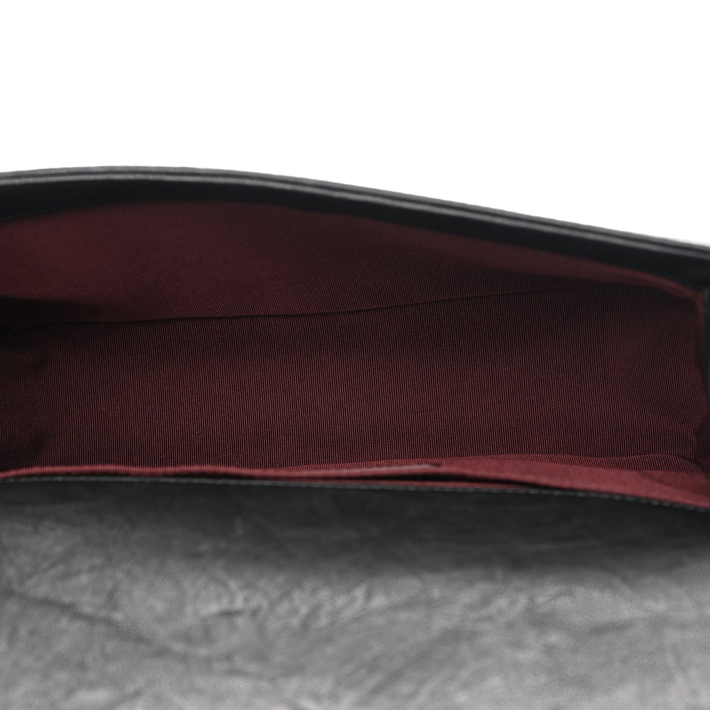 Crumpled Lambskin New Medium Studded Boy Flap Black