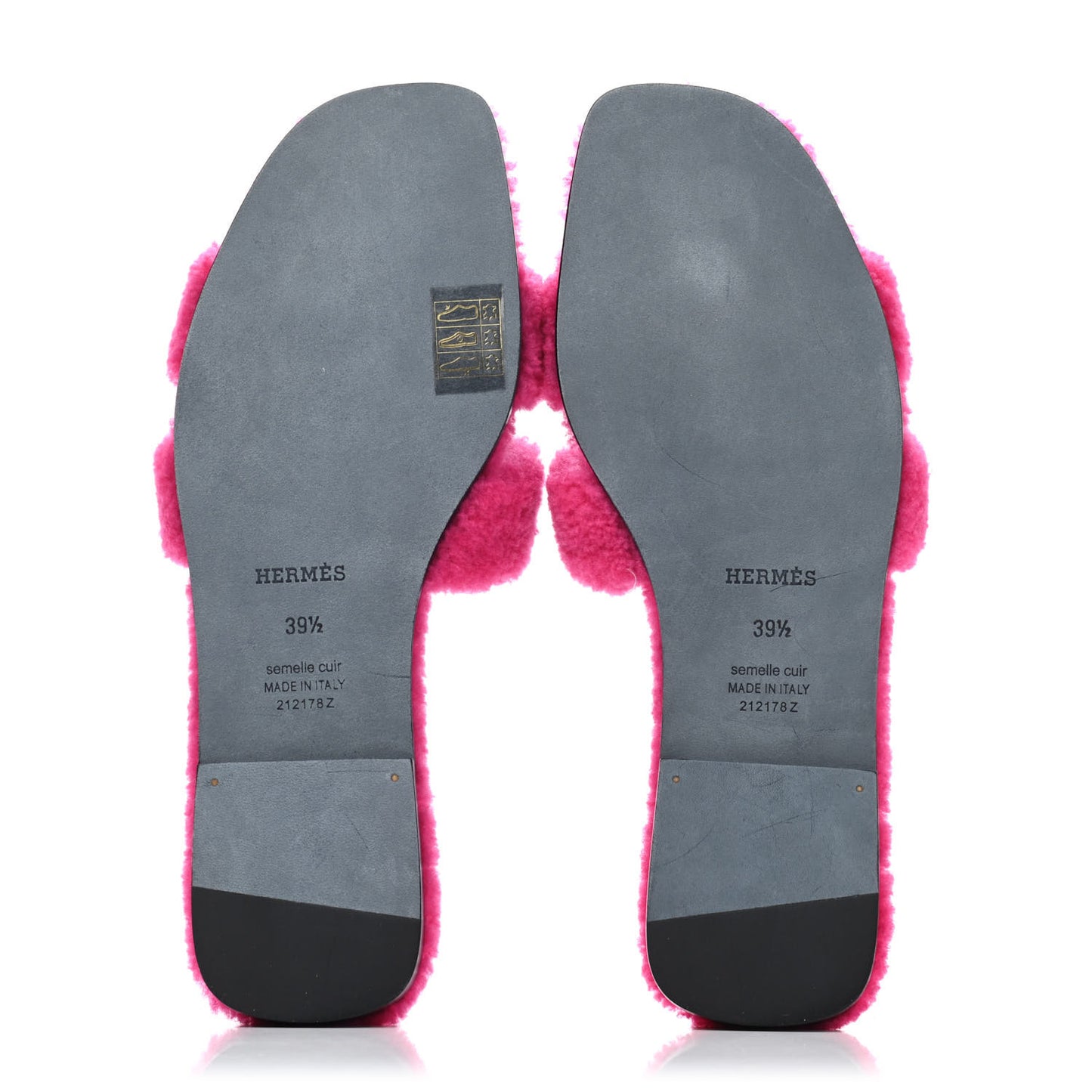 Woolskin Oran Sandals 39.5 Rose Fuchsia