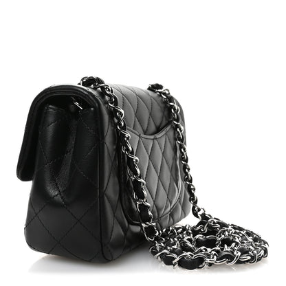 Chanel Lambskin Quilted Mini Rectangular Flap Black 3 of 11