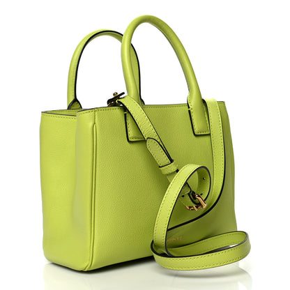 Versace Grained Calfskin Small La Medusa Chain Tote Citron 2 of 8