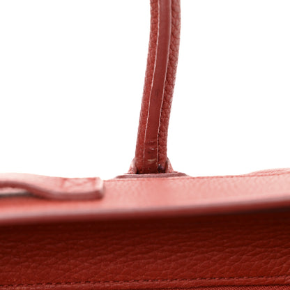 Celine Drummed Calfskin Nano Luggage Red 15 of 17