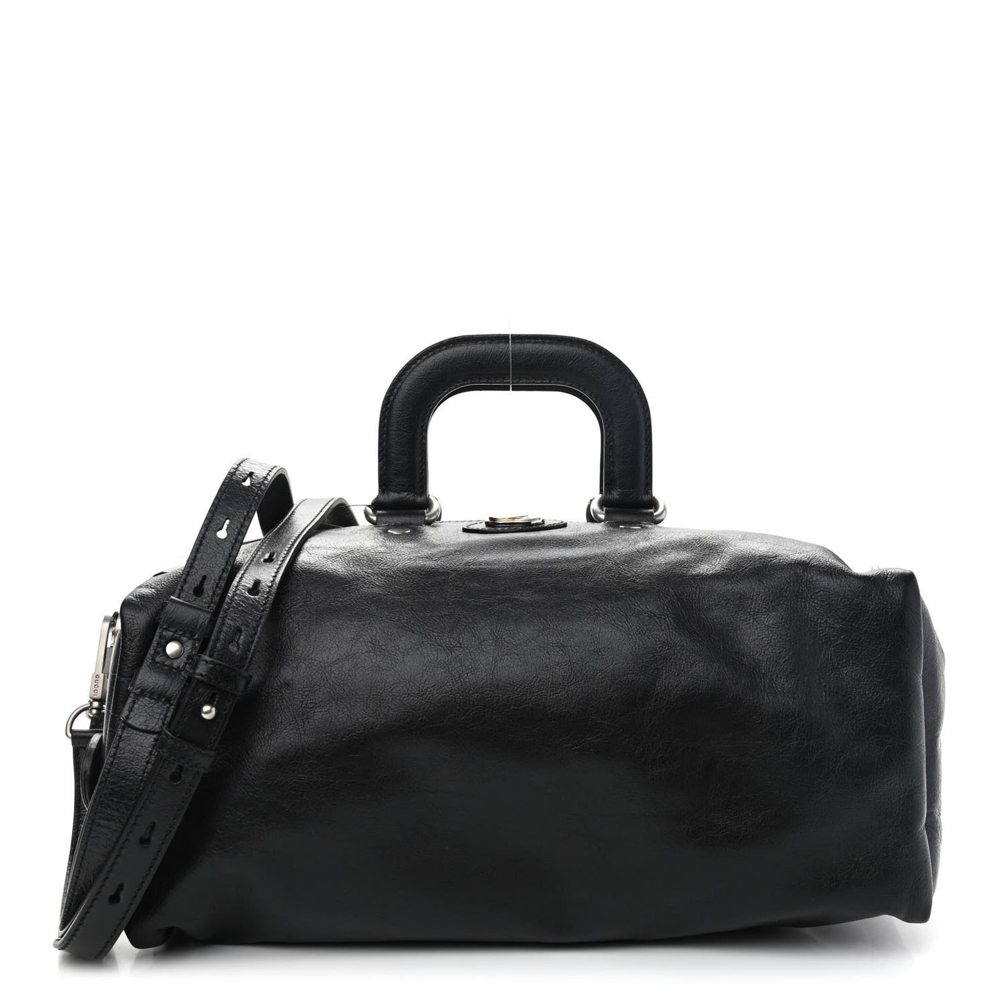 Fluffy Calfskin Morpheus Convertible Backpack Black