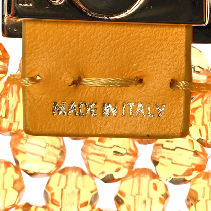 Fendi Glass Vitello King Beaded Mini Pico Baguette Charm Orange 8 of 9