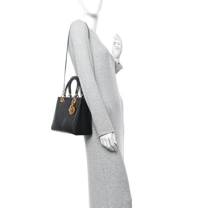 Christian Dior Lizard Medium Lady Dior Black 2 of 12