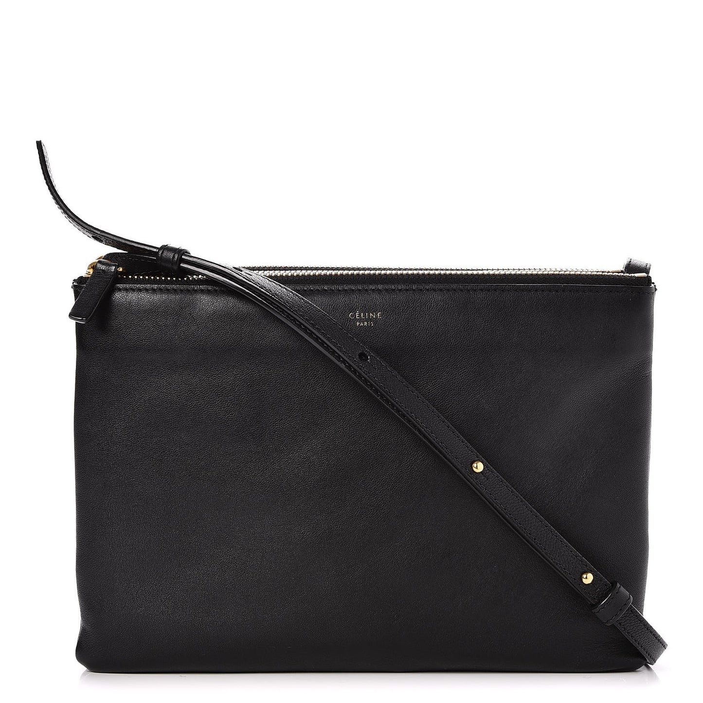 Lambskin Large Trio Crossbody Bag Black