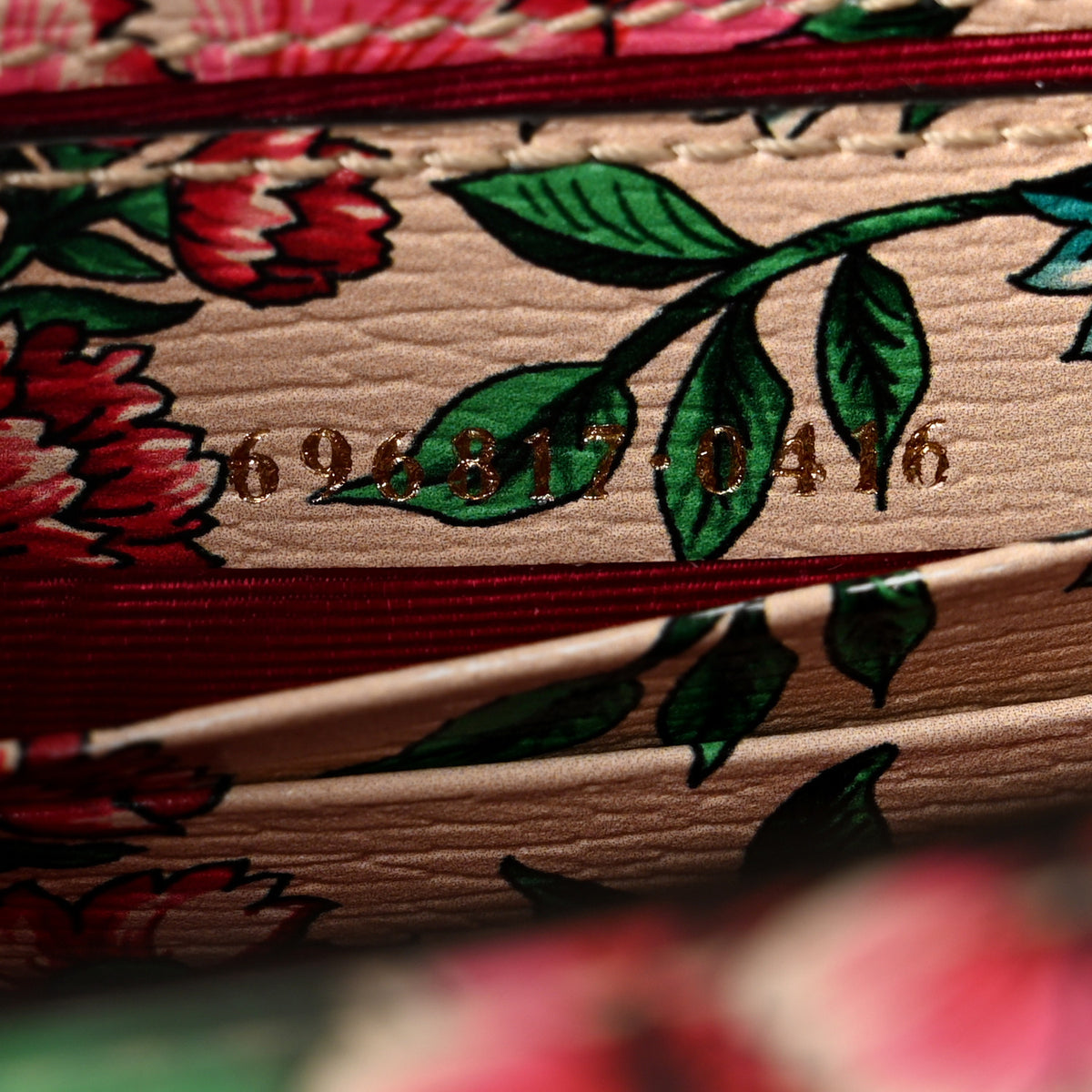 New Shangai Calfskin Floral Print Mini Diana Chain Bag Multicolor