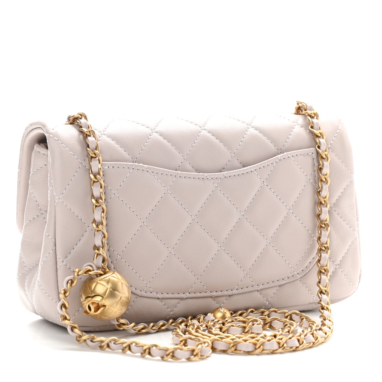 Chanel Lambskin Quilted Mini Rectangular Pearl Crush Flap Light Purple 3 of 11