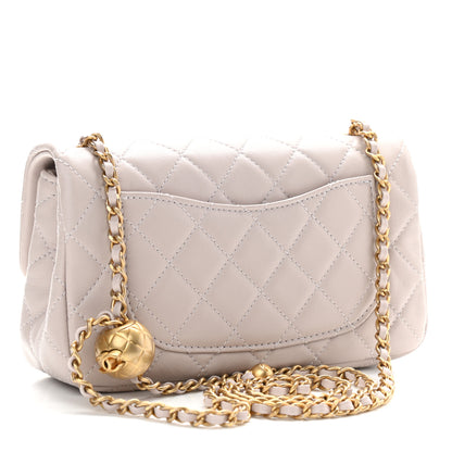Chanel Lambskin Quilted Mini Rectangular Pearl Crush Flap Light Purple 3 of 11