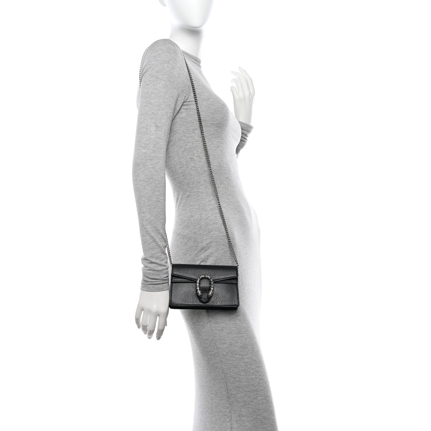 Calfskin Super Mini Dionysus Shoulder Bag Black