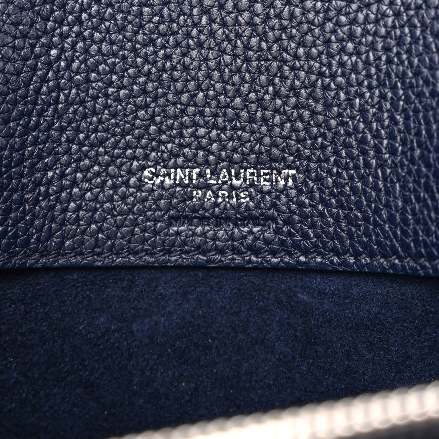 Grained Calfskin Small Supple Sac De Jour Navy
