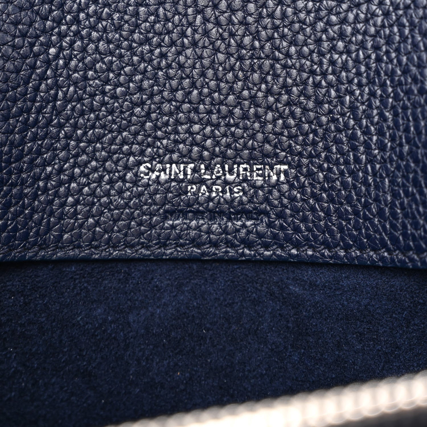 Saint Laurent Grained Calfskin Small Supple Sac De Jour Navy 5 of 16