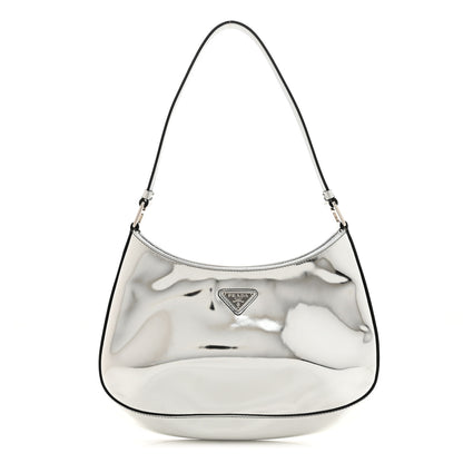 Prada Spazzolato Cleo Shoulder Bag Argento 1 of 11