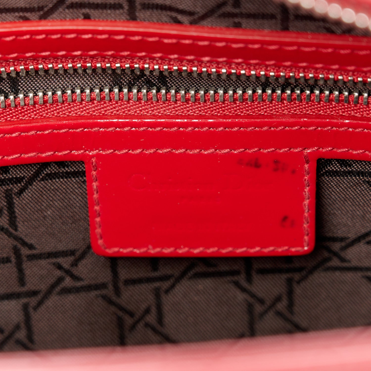 Christian Dior Patent Cannage Large Lady Dior Red 6 of 11