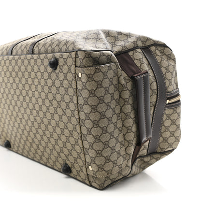Gucci GG Plus Monogram Large Carry On Duffle Trolley Beige Ebony Cocoa Dark Chocolate 12 of 14