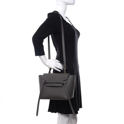 Celine Baby Grained Calfskin Micro Belt Bag Grey 2 of 12
